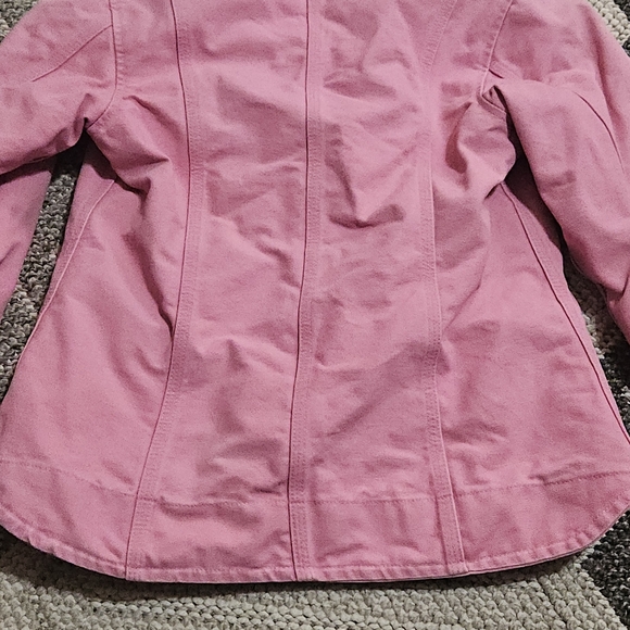 Vintage Women's Pink Carhartt Brown Sherpa-Lined Jacket Coat - Picture 12 of 15
